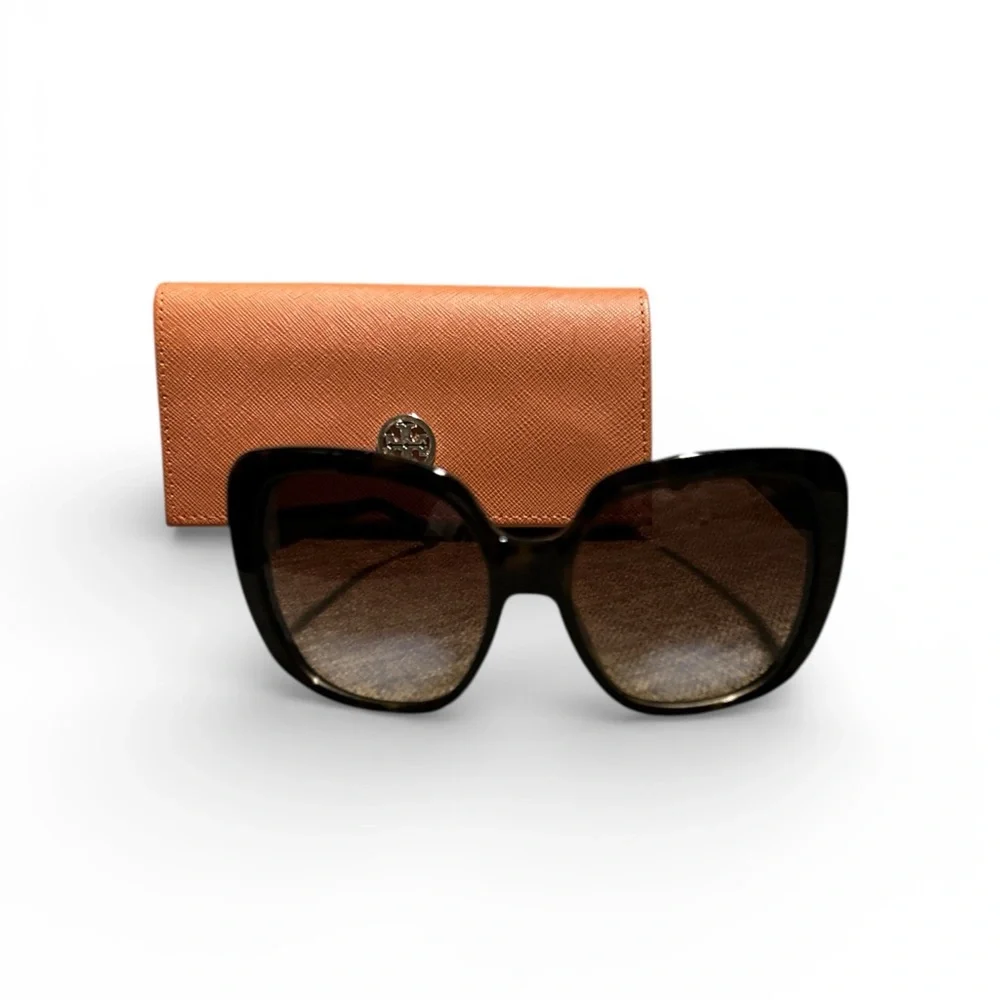 Tory Burch Vintage Black Sunglasses with Orange Case